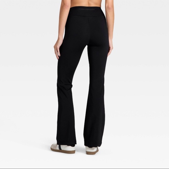 Women's High-Rise Fleece Lined Winter Flare Leggings - All In Motion™ Black XS - Picture 2 of 12